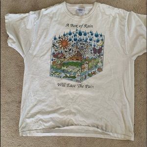 Grateful Dead custom, bootleg, hand-drawn tee from '92 "Box of Rain" art work